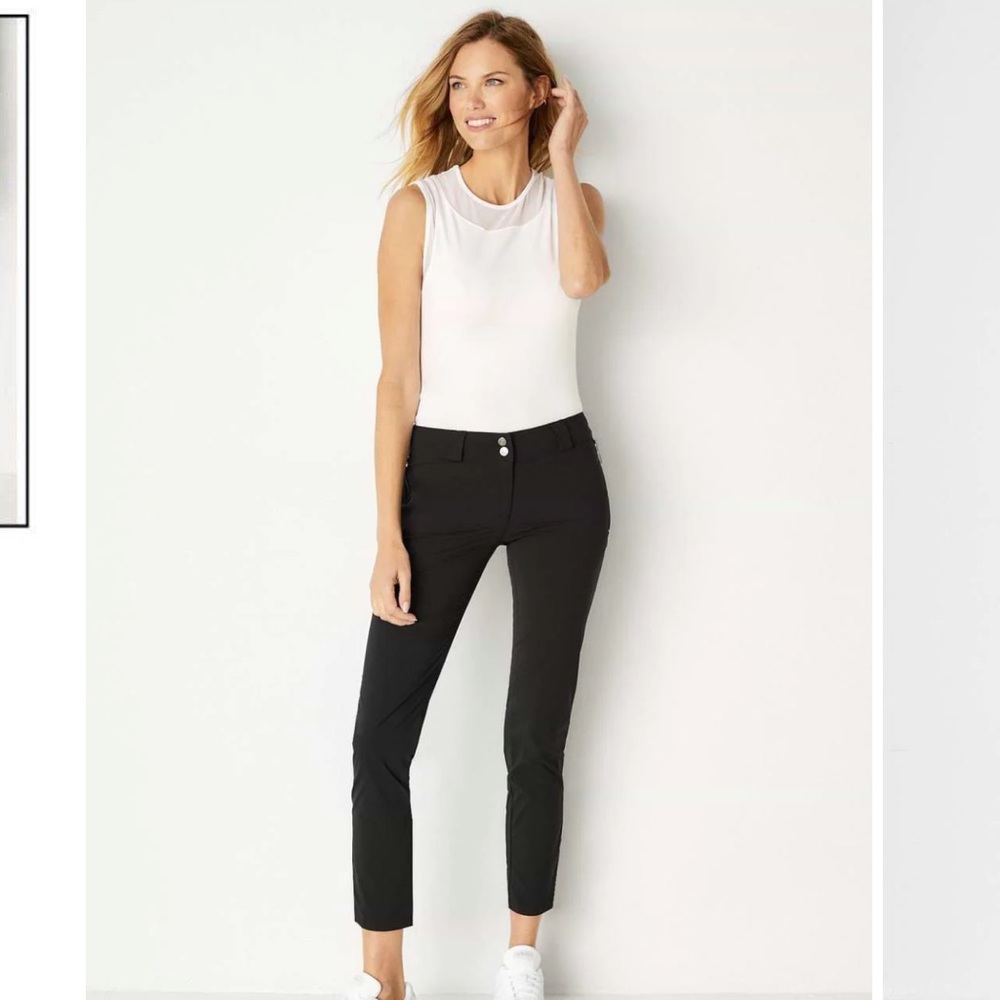 Anatomie Susan Ankle Pants with Zip Detail - Black Sz M